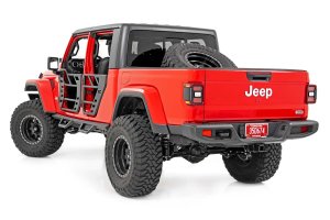 Jeep Gladiator Tubular Doors - Front - Rough Country - Steel Tube - Black - '20-'22 Jeep Gladiator Tubular Doors - Front - Rough Country - Steel Tube - Black - '20-'22